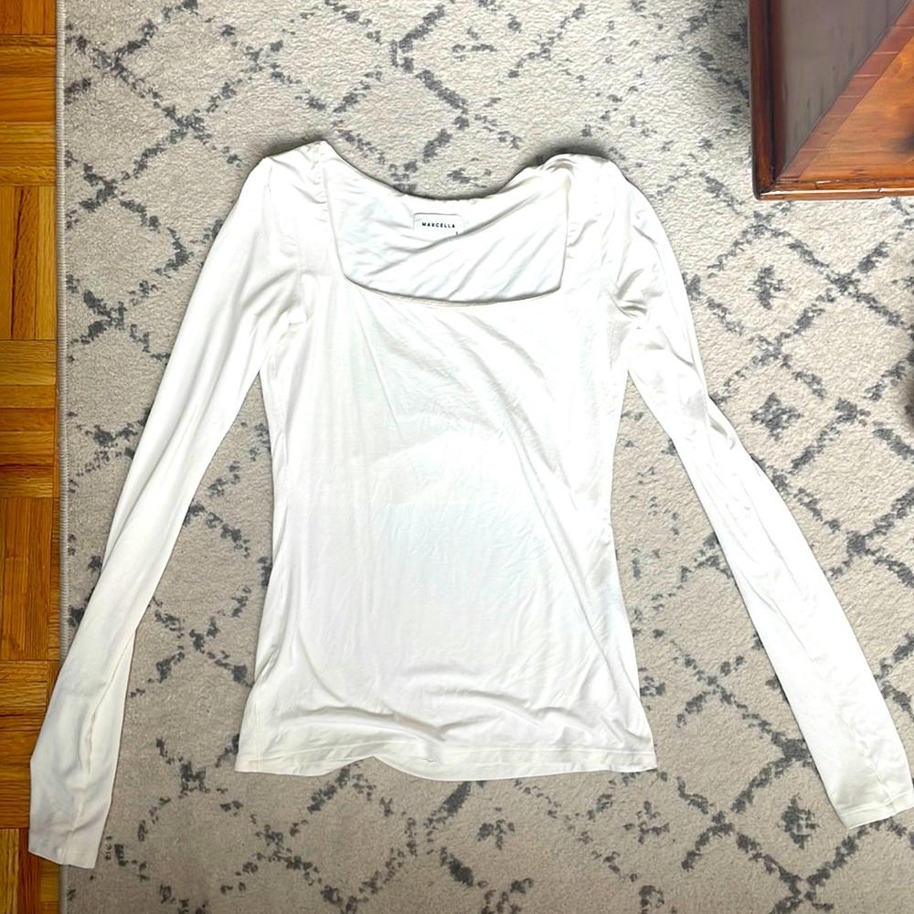 Marcella white long sleeve bodycon